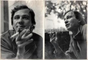 Mózes Attila (1952-2017) író, irodalomkritikus, szerkesztőről készült portrék, 6 db, ázásnyomokkal, ...