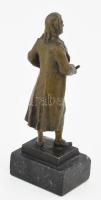 Thus jelzéssel: Schiller. Bronz, talapzaton, m: 12,5 cm