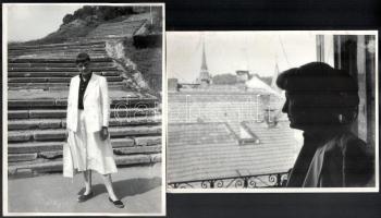 Balla Zsófia (1949-) erdélyi születésű magyar költő, újságíróról készült portrék, 6 db fotó, ázásnyo...