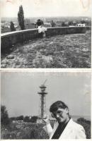 Balla Zsófia (1949-) erdélyi születésű magyar költő, újságíróról készült portrék, 5 db fotó, ázásnyo...