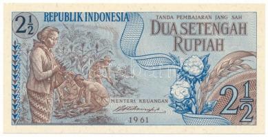 Indonézia 1961. 2 1/2R T:UNC,AU Indonesia 1961. 2 1/2 Rupiah C:UNC,AU  Krause 79.