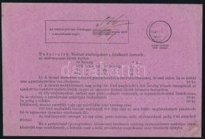 1874 Lila távirati postautalvány Réznyomat 5kr bérmentesítéssel, "GYŐR" - Ofen