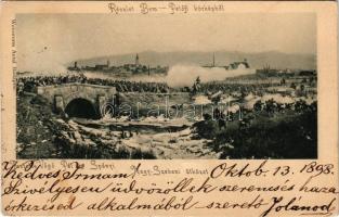 1898 (Vorläufer) Nagyszebeni ütközet. Részlet Bem-Petőfi körképből (Erdélyi körkép). Weinwurm Antal kiadása / Battle of Sibiu. Transylvania Panorama s: Vágó Pál, Spányi