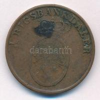 Dánia 1818. 2S Cu &quot;VI. Frigyes&quot; T:VF-F patina Denmark 1818. 2 Skilling Cu &quot;Frederik VI&quot; C:VF-F patina Krause KM#689