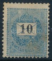 1898 10kr bélyeg 12 : 11 3/4 fogazással (4.600) (rozsda / stain)