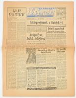 1985 Vasárnapi Hírek politikai hetilap I. évf. 1. sz. (induló szám), 1985. jan. 6., a címlapon Bányász Rezső államtitkár köszöntő írásával, 12 p.