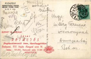 1936 Jenai Durax Üveg tűzálló a BNV Budapesti Nemzetközi Vásáron. Hátoldalon Sárai Rotációs fényképs...