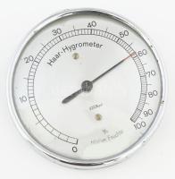 Hygrometer (páratartalom-mérő), fém és műanyag, d: 10 cm