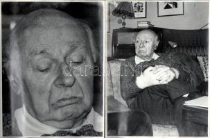 Balogh Edgár (1906-1996) publicista, főszerkesztőről készült portrék, 6 db fotó, ázásnyomokkal, folt...