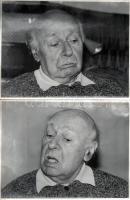 Balogh Edgár (1906-1996) publicista, főszerkesztőről készült portrék, 6 db fotó, ázásnyomokkal, folt...