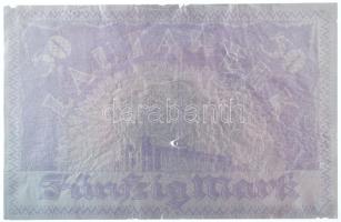 Német Birodalom / Weimari Köztársaság / Lautawerk Alumíniumkohó 1922. 50M alufólia szükségpénz T:F s...