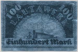 Német Birodalom / Weimari Köztársaság / Lautawerk Alumíniumkohó 1922. 100M alufólia szükségpénz T:VF...