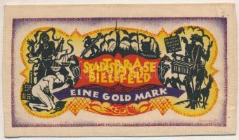 Német Birodalom / Weimari Köztársaság / Bielefeld 1923. 1M bársony szükségpénz pecsét nélkül T:F Ger...