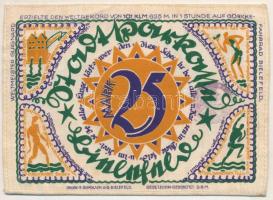 Német Birodalom / Weimari Köztársaság / Bielefeld 1922. 25M selyem szükségpénz pecséttel T:XF German...