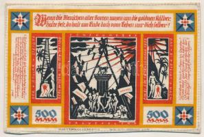 Német Birodalom / Weimari Köztársaság / Bielefeld 1922. 500M selyem szükségpénz pecséttel T:XF Germa...