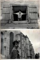 Lászlóffy Csaba (1939-2015) József Attila-díjas költő, író, műfordítóról készült portrék, 3 db fotó,...