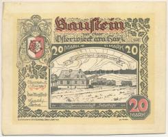 Német Birodalom / Weimari Köztársaság / Osterwieck Baustein 1922. 20M bőr szükségpénz T:AU  German Empire / Weimar Republic / Osterwieck Baustein 1922. 20 Mark leather necessity note C:AU