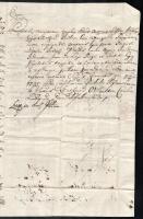 1796 Füzesgyarmatról a mogyorósi Ilosvay Ferencnek küldött levél Fülpösre több helyi neme áltat aláí...