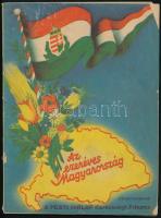 1938 Az ezeréves Magyarország. Képes Vasárnap - A Pesti Hírlap karácsonyi albuma. Benne számos érdekes írással (Herczeg Ferenc: Utazás Nagy-Magyarországba; Márai Sándor: Egy nap emléke; stb.), fekete-fehér képekkel, hirdetésekkel. Kiadói tűzött papírkötés, sérült, a tűzéstől különvált borítóval, 100 p.