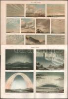 cca 1900 15 db csillagászattal, bolygókkal, meteorológiával kapcsolatos melléklet + A Duna térképe a...