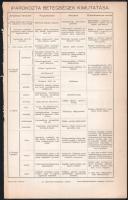 cca 1900 5 db emberi testtel, betegségekkel kapcsolatos melléklet a Pallas Nagy Lexikonából. Javarés...