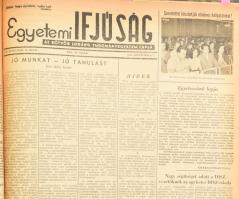 1953-1956 Tudományegyetem. A Eötvös Loránd Tudománegyetelm Lapja. I. évf. 1-24., II. évf. 1-25. sz.,...