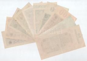 Német Birodalom / Weimari Köztársaság 1923. 10db-os inflációs bankjegytétel T:UNC-XF
German Empire ...
