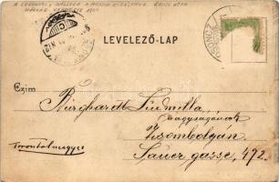 1902 Losonc, Lucenec; Gácsi utca, Szálloda a Magyar Királyhoz, üzletek. Kármán Zsigmond kiadása / st...