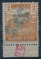 Belatinc 1919 Magyar Posta 2f ívszéli bélyeg, Bodor vizsgálójellel