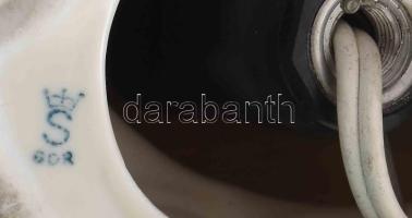 cca 1960 Grafenthal hal alakú lámpa, működő vezetékkel, jelzett,kis kopással, m: 5,5 cm