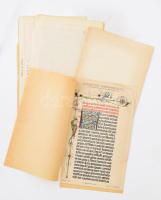 cca 1900 10 db magyar és egyetemes nyelvemlékekkel, gyorsírással, Braille-írással, autográf aláíráso...