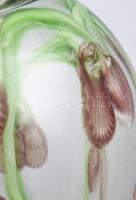 Kosta Boda jelzéssel iparművész váza, kis kopással, m: 14 cm