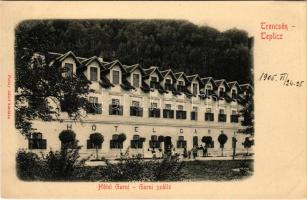 1905 Trencsénteplic, Trencianske Teplice; Garni szálloda. Pattay Adolf kiadása / Hotel Garni