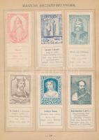 1898 Magyar arckép bélyegek gyűjteménye a magyar történelem, irodalom, művészet legnagyobb alakjai i...