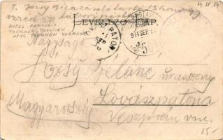 1914 Trencsénteplic, Trencianske Teplice; Pannónia szálloda. Gansel Lipót kiadása / Hotel Pannonia (...