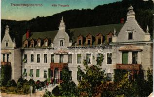 1916 Trencsénteplic, Trencianske Teplice; Hungária villa. Vasúti levelezőlapárusítás 20. / Villa Hungaria (EK)