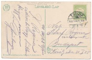 1916 Trencsénteplic, Trencianske Teplice; Hungária villa. Vasúti levelezőlapárusítás 20. / Villa Hun...