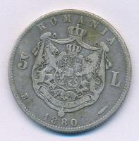 Románia 1880B 5L Ag "I. Károly" T:VF pici ph., karc
Romania 1880B 5 Lei Ag "Carol I&...