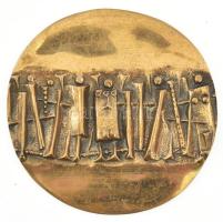 Dévényi János (1934- ) 1974. Egyoldalas bronz figurális ábrázolás, (90mm) T:1-