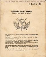 1946 Amerikai katonai hatóságok engedélye dunai uszályon dolgozó magyar matróz részére