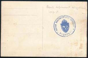 1939 A Magyar Haditengerészeti Egyesület csepeli csoportjának közgyűlése utáni vacsora, háttérben a ...