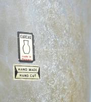 Karcag Berekfürdői asztalközép kínáló, címkével jelölt, d: 24 cm, m: 15,5 cm