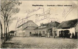 1915 Püspökladány, utca, Rákóczi szálloda