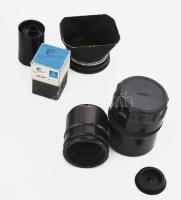 Praktica VLC kamera 2 objektívvel Pentacon electric 1,8/50, 2,8/135 és tartozékokkal: gyűrűkkel, vak...