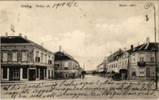 1914 Kőszeg, Király út, Arany Strucz szálloda, Általános Takarékpénztár rt., Kopfstein Mór és Bernát üzlete. Róth Jenő kiadása (fl)