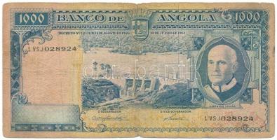 Angola 1962. 1000E T:VG szakadás Angola 1962. 1000 Escudos C:VG tear Krause P#96