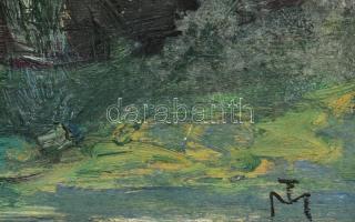 TM jelzéssel: Olaj, farost, kis felületi sérüléssel 46x41 cm