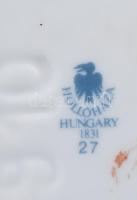 Hollóházi Szász Endre Napfény tálka. Tálka 14x12 cm, Matricás, jelzett, minimális kopással