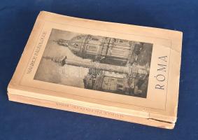 Paléologue, Maurice:  Róma. Fordította és a képanyagot berendezte Supka Géza. (Budapest), [1930]. Genius kiadás (Kunossy Grafikai Műintézet Rt.) 320 p. Egyetlen magyar kiadás. Maurice Paléologue (1859-1944) francia diplomata, történész, regény- és esszéíró. Jogász tanulmányai után a francia diplomáciában helyezkedett el, konzuli, nagyköveti pozícióban szolgált többek között Tangerben, Pekingben, Rómában, Szófiában, majd 1914-1917 között Szentpétervárott. Legnevezetesebb emlékirata a cári Oroszországot megörökítő írása, ám korábban is éles szemű megfigyelőnek és élénk fantáziájú írónak számított. Korai kultúrtörténeti és művészettörténeti írása római tartózkodásának gyümölcse, az egyes nevezetes helyszínek kapcsán rengeteg történeti anekdotát és legendát sző bédekkernek is használható városismertetőjébe, mely döntően az antik, a középkor, a reneszánsz és a barokk korszak Rómájával foglalkozik. A munka eredeti nyelven először 1902-ben jelent meg. Oldalszámozáson belül 46 egész oldalas felvétellel. Példányunk fűzése meglazult. Fűzve, illusztrált, sérült kiadói borítóban.