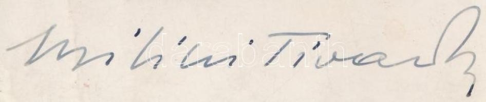 Bilicsi Tivadar (1901-1981) színész autográf aláírása őt ábrázoló fotólapon, 13,5x8,5 cm